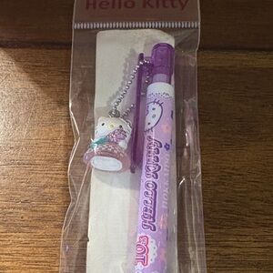 Hello kitty Sanrio 10th anniversary ink pen with charm from 2007